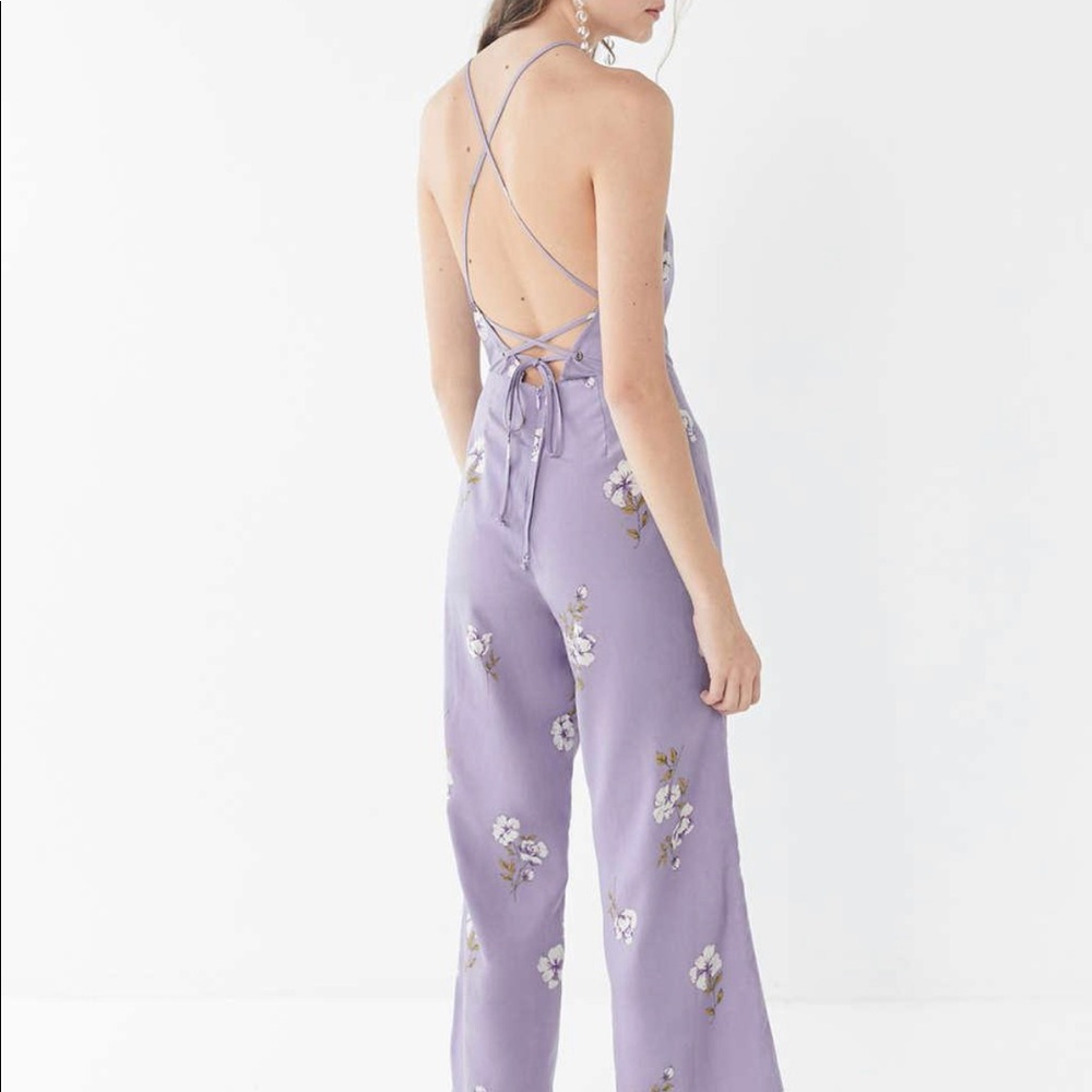 UO BRAND NEW lavender floral jumpsuit